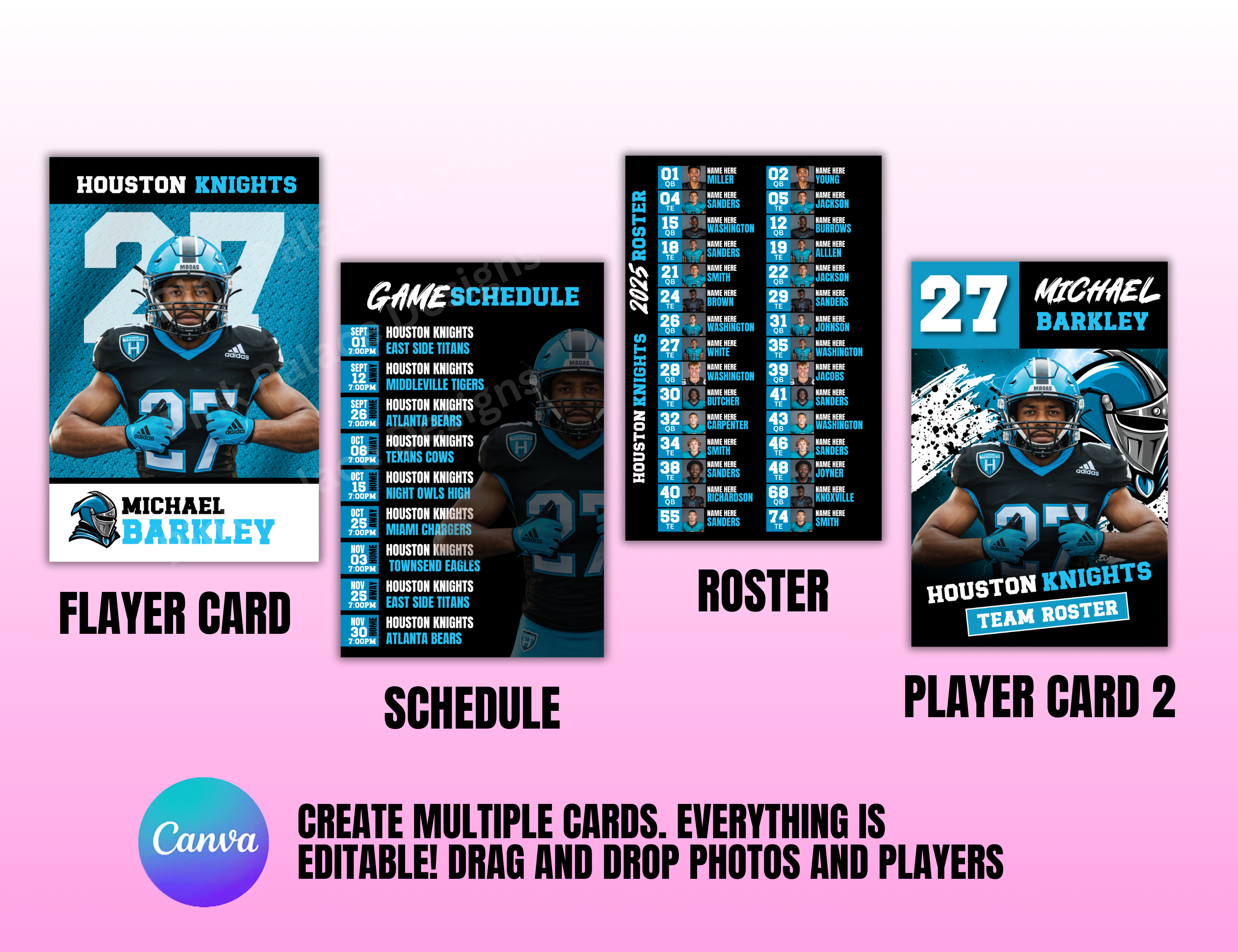 Football Lanyard template