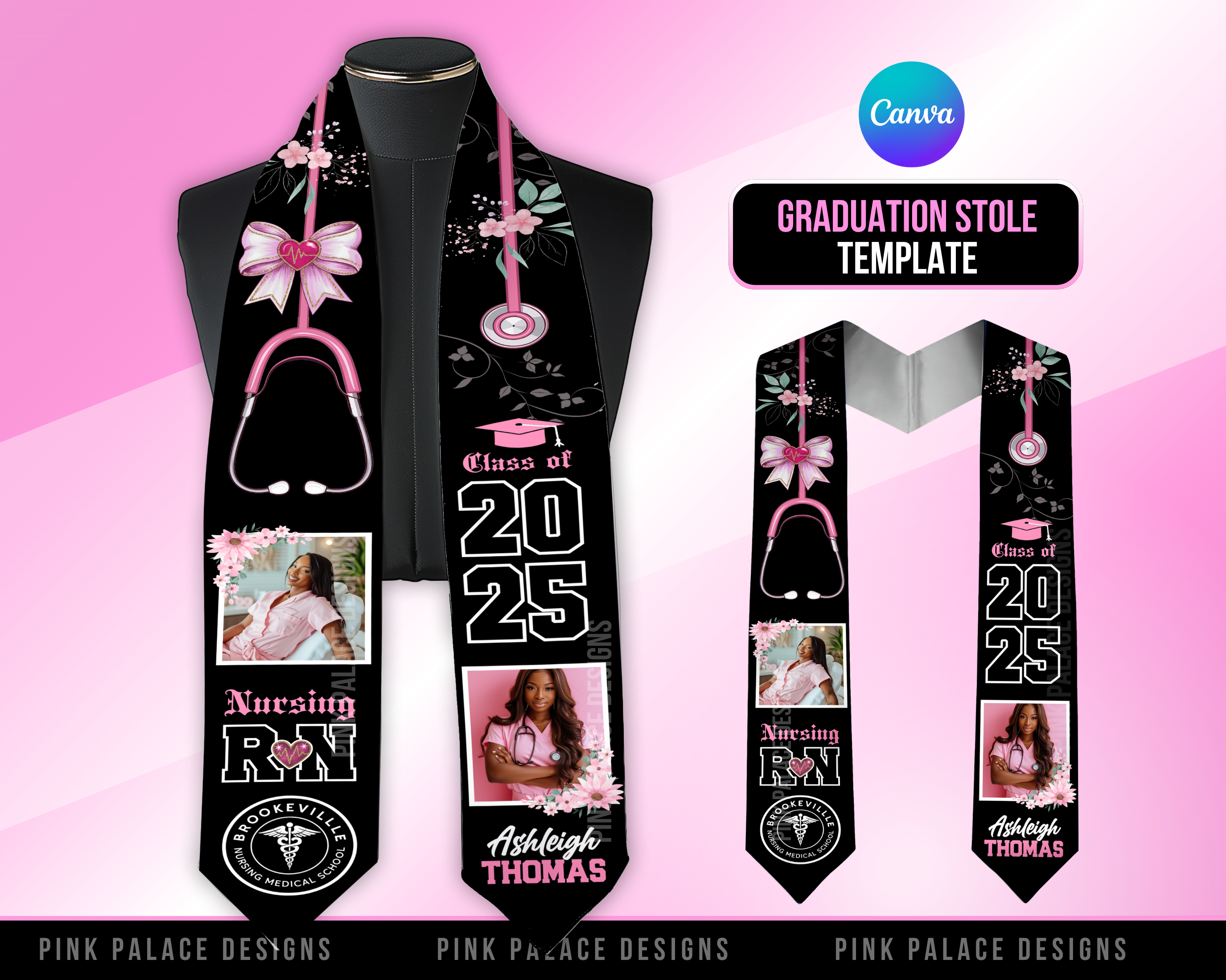 Nursing Graduation Stole Template