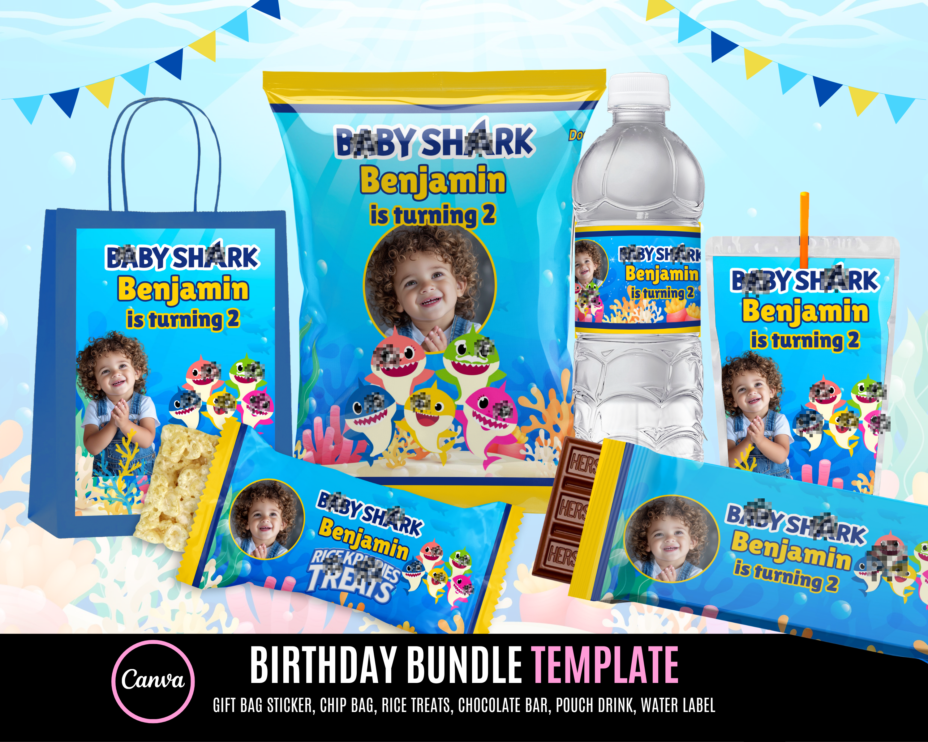 Baby Shark Birthday Party Favors