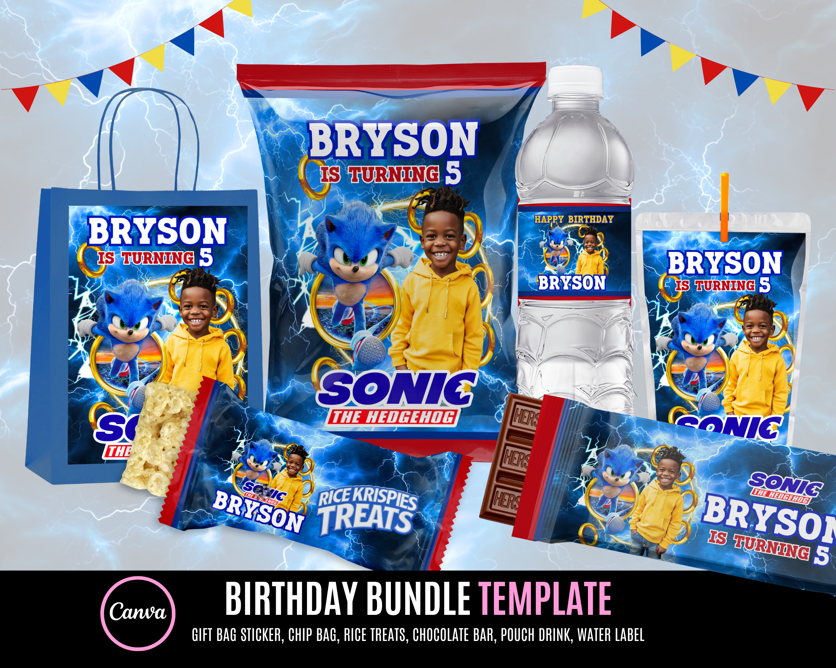 Sonic Birthday Party Favors