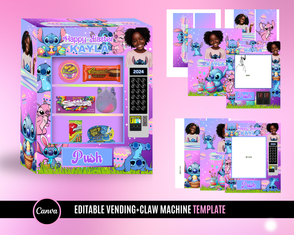 Blue Alien Vending Machine Template – Pink Palace Designs