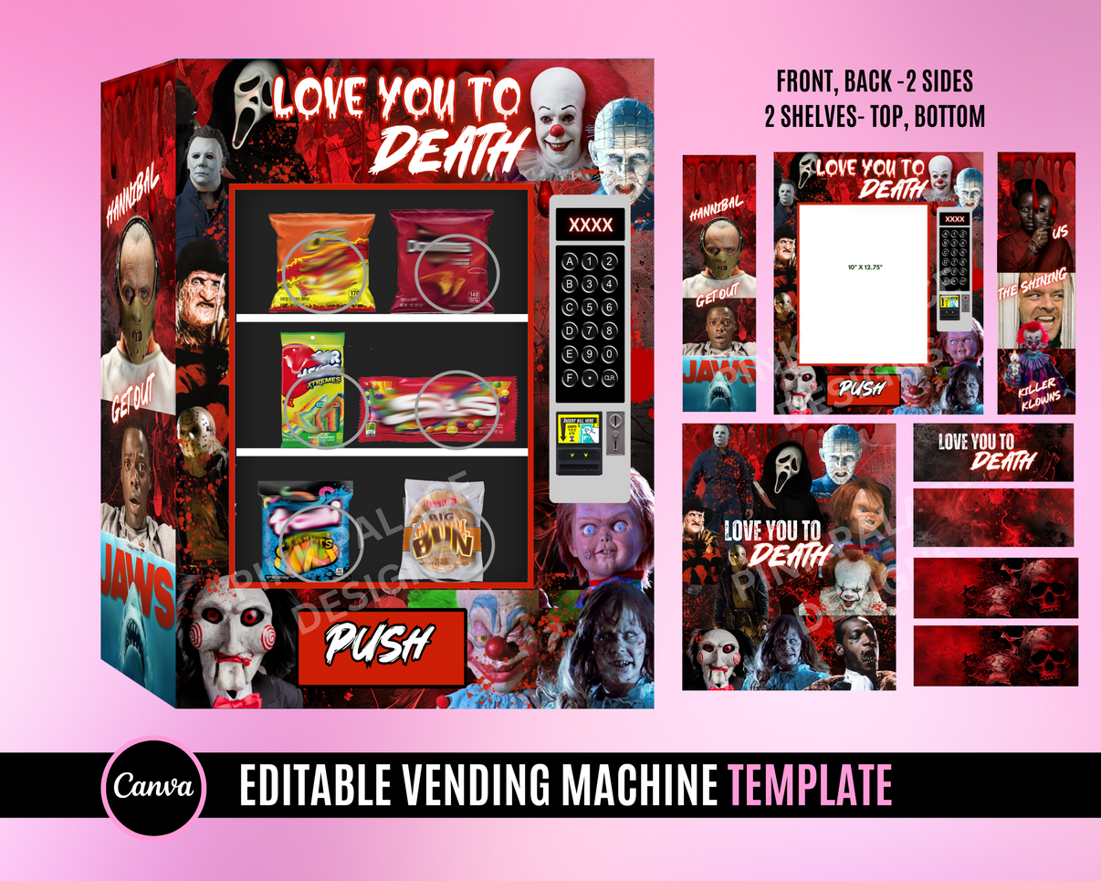 Horror Movie Vending Machine Pink Palace Designs