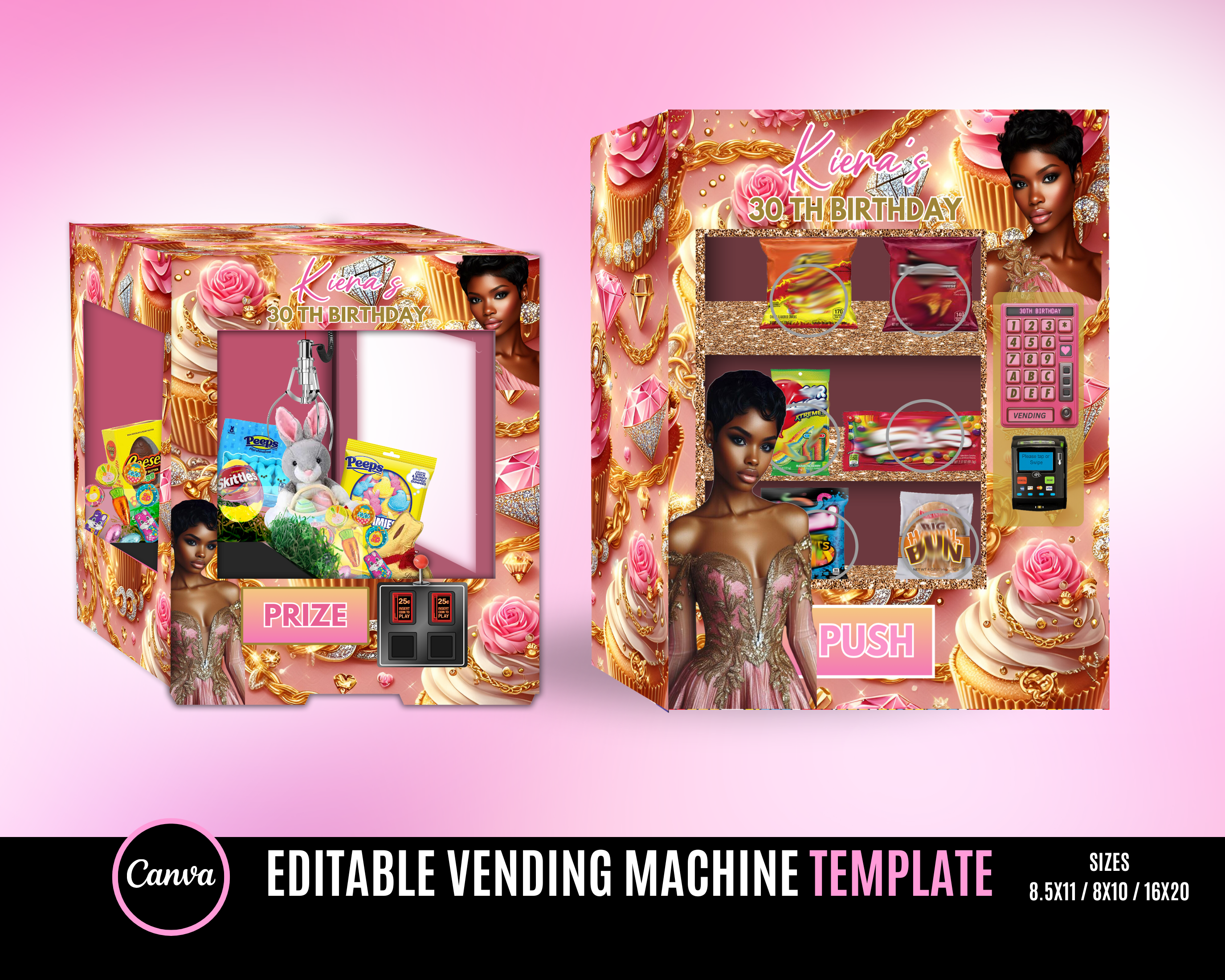 Birthday Mother's Day Vending Machine Template
