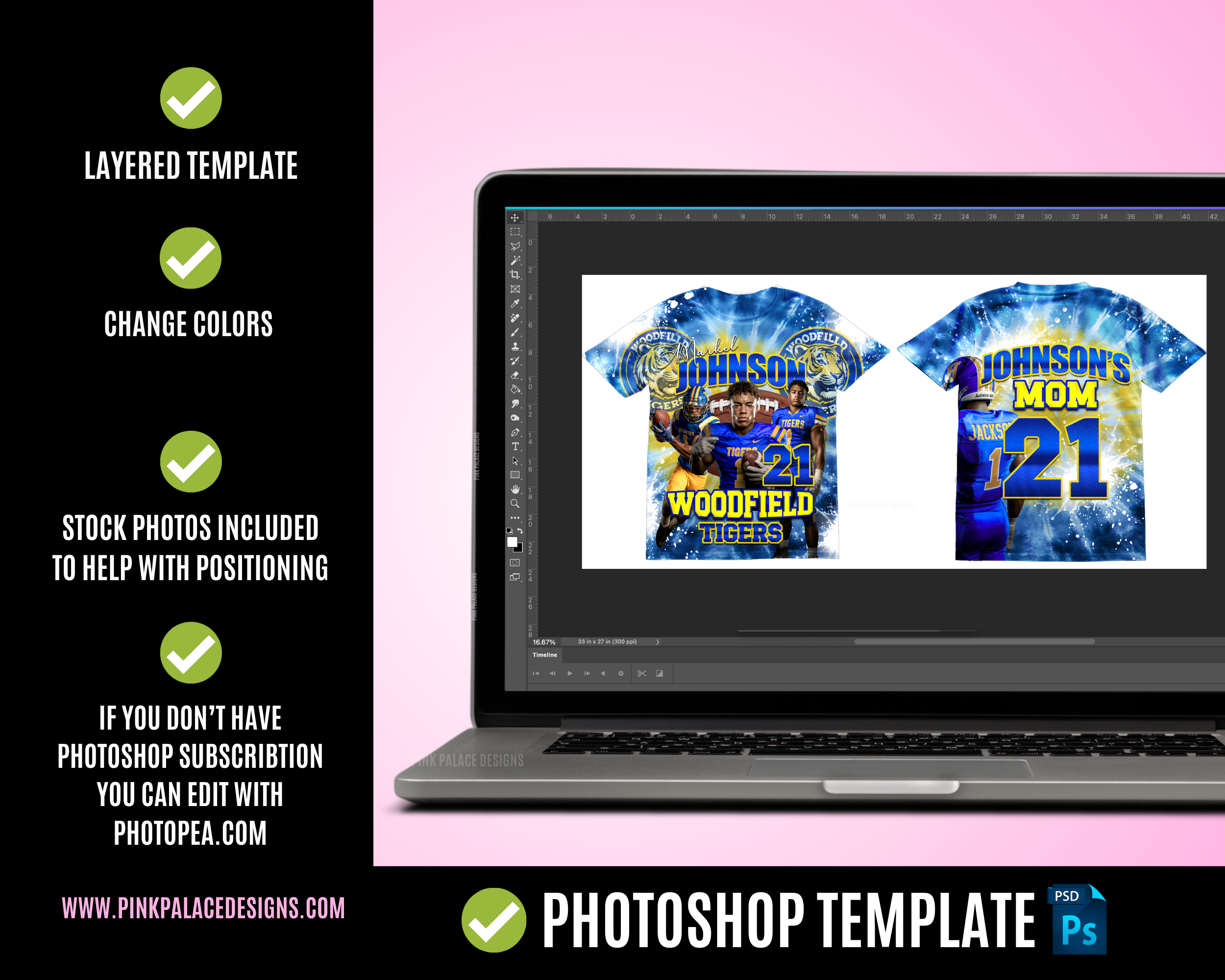 3D All Over Football Blue Yellow Ps
