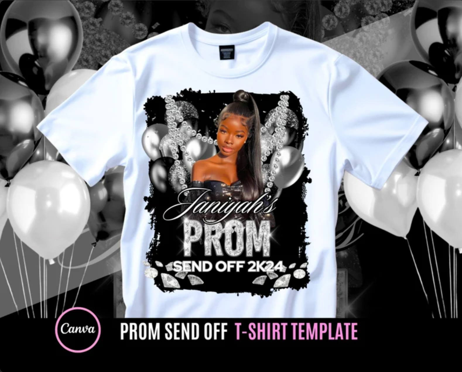 Prom Send off Silver Black