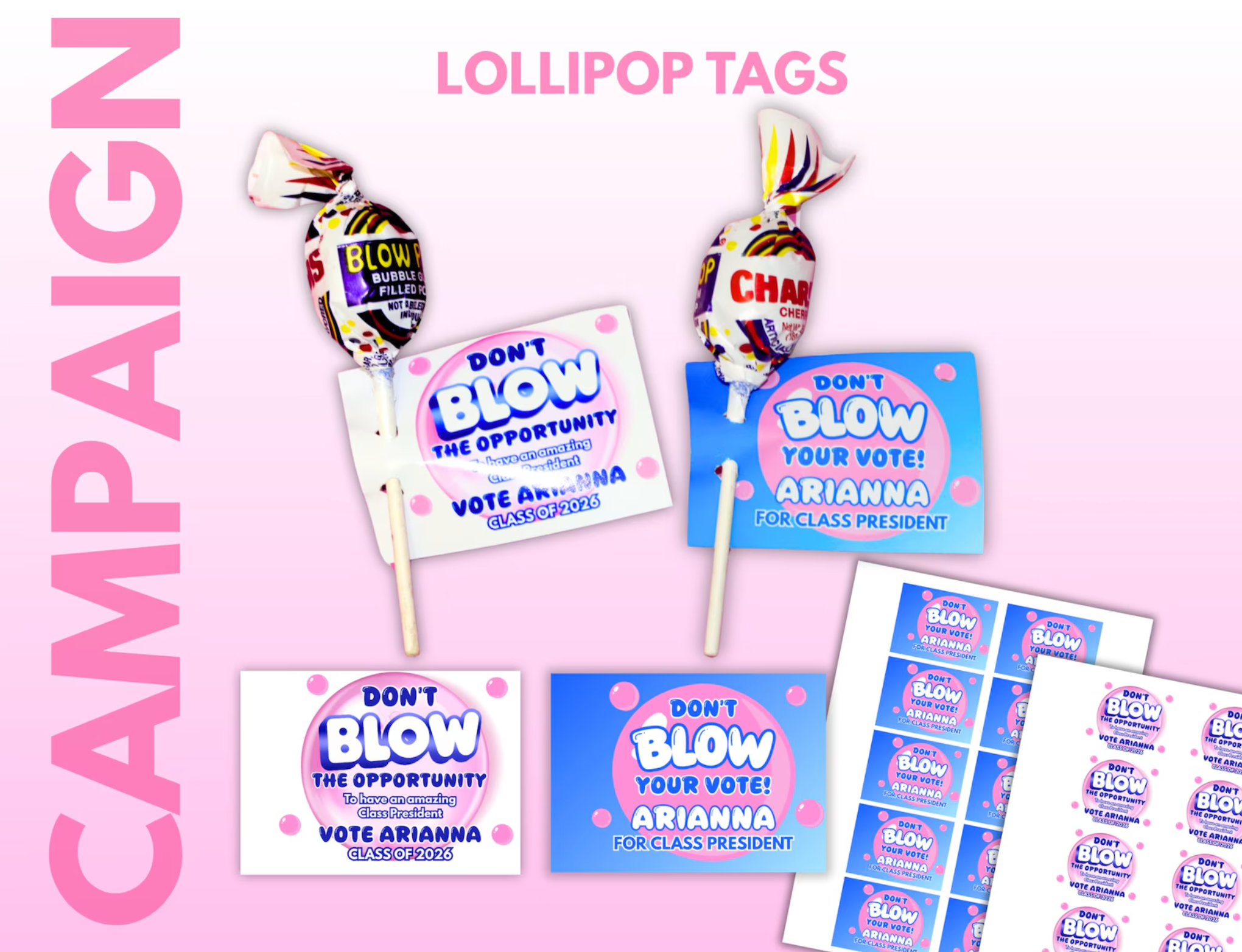 Lollipop Election tags