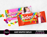 Rainbow Candy Wrapper Template