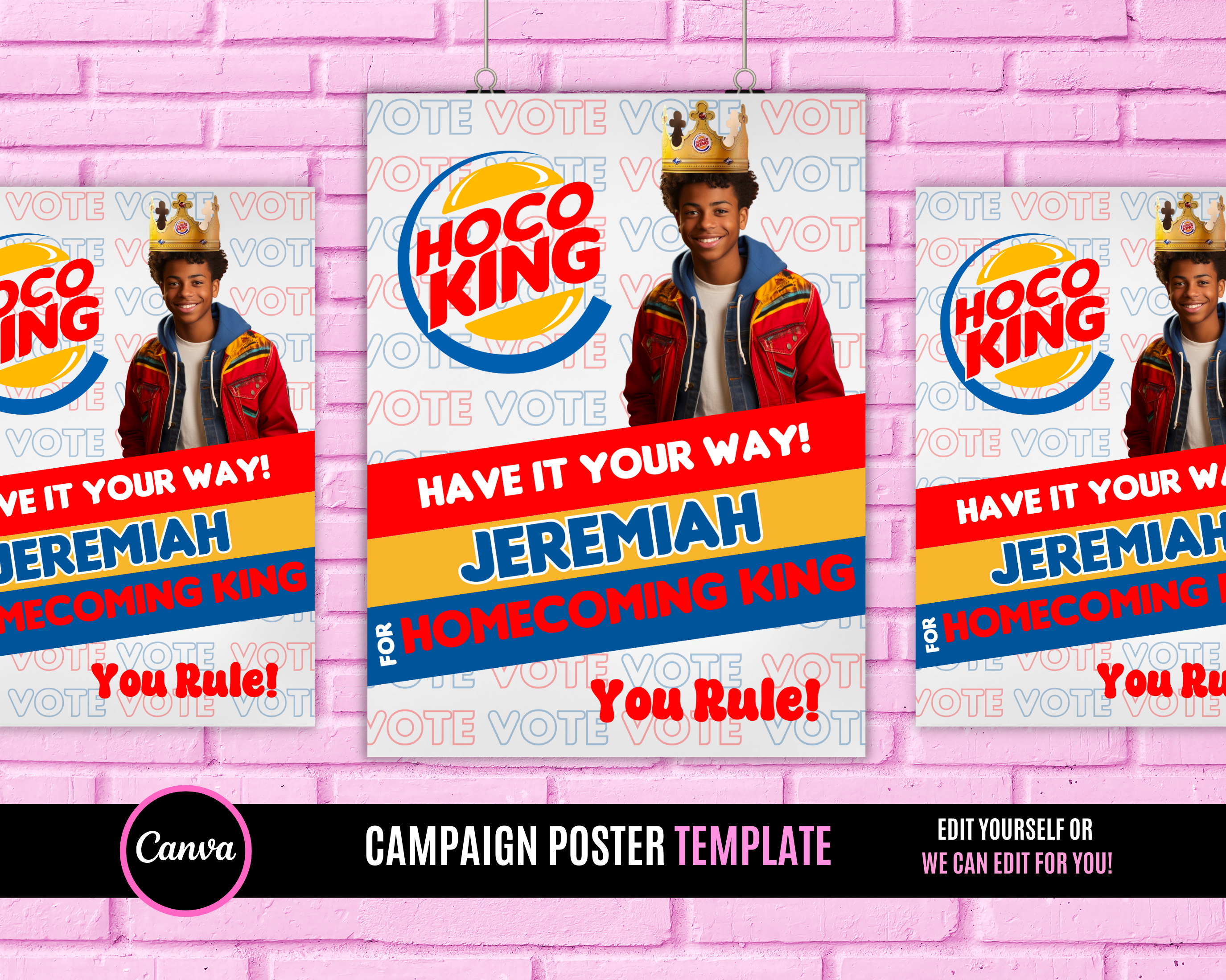 HOCO King Campaign Poster - School
