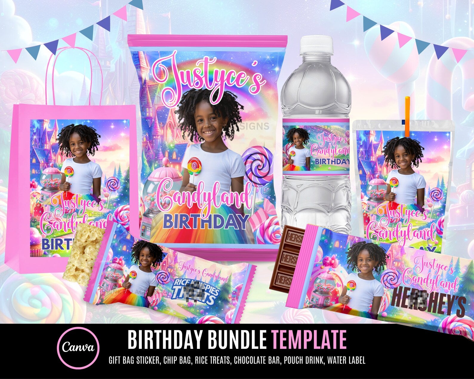 Candyland Pastel Birthday Party Favors