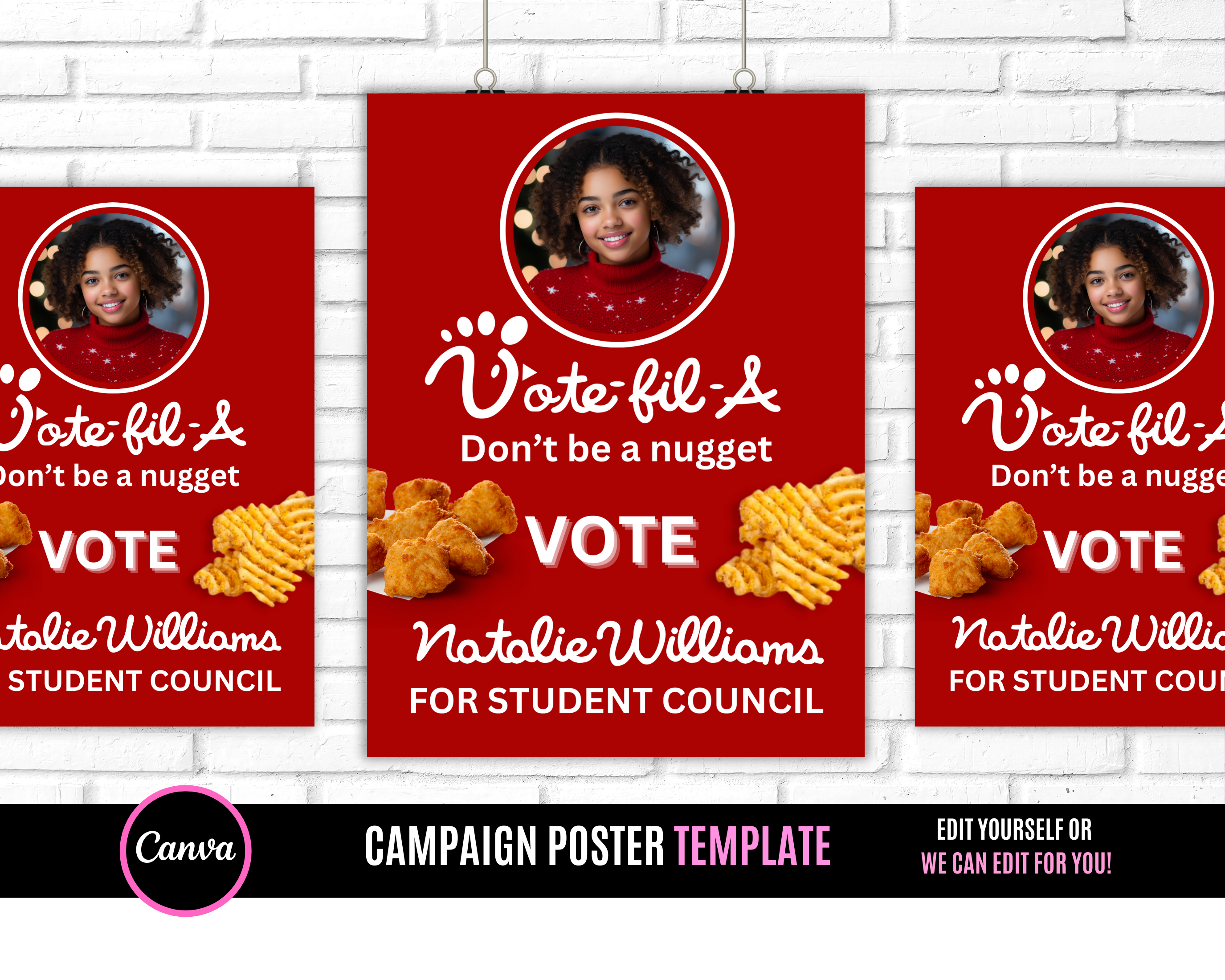 Vote Fil A Chicken Nugget Vote Campaign Poster