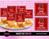 Vote Fil A Chicken Nugget Vote Tag for Campaign