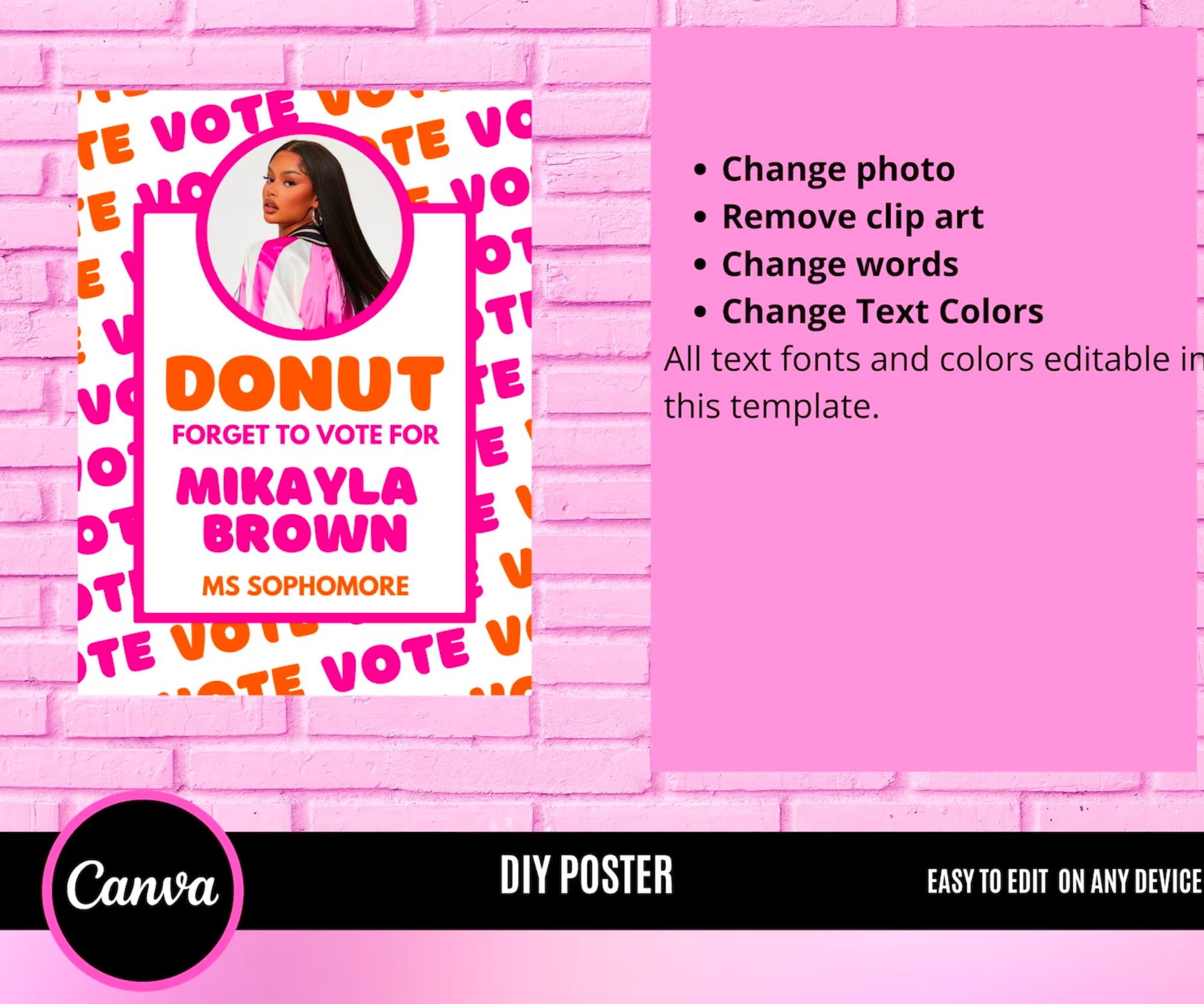 Donut Forget to Vote Campaign Poster