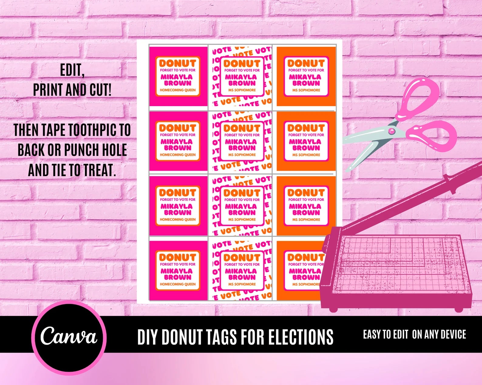 Donut forget to Vote Tag for Campaign