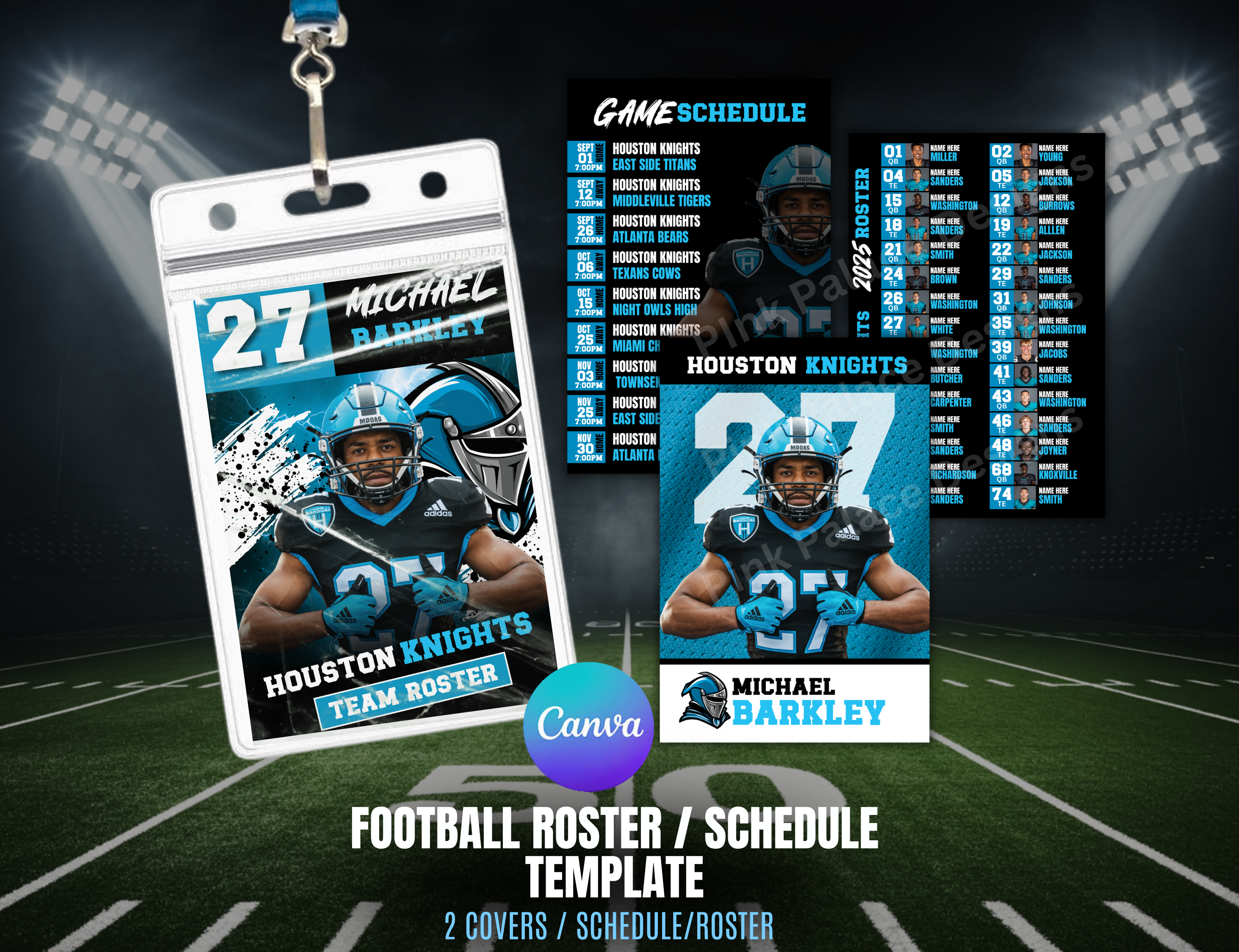 Football Lanyard template