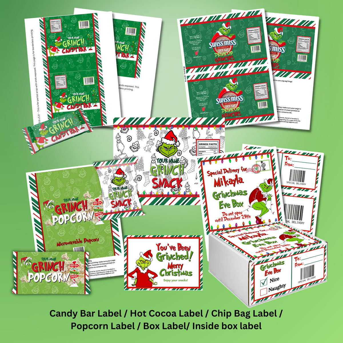 Grinchmas Templates Set 1 – Pink Palace Designs