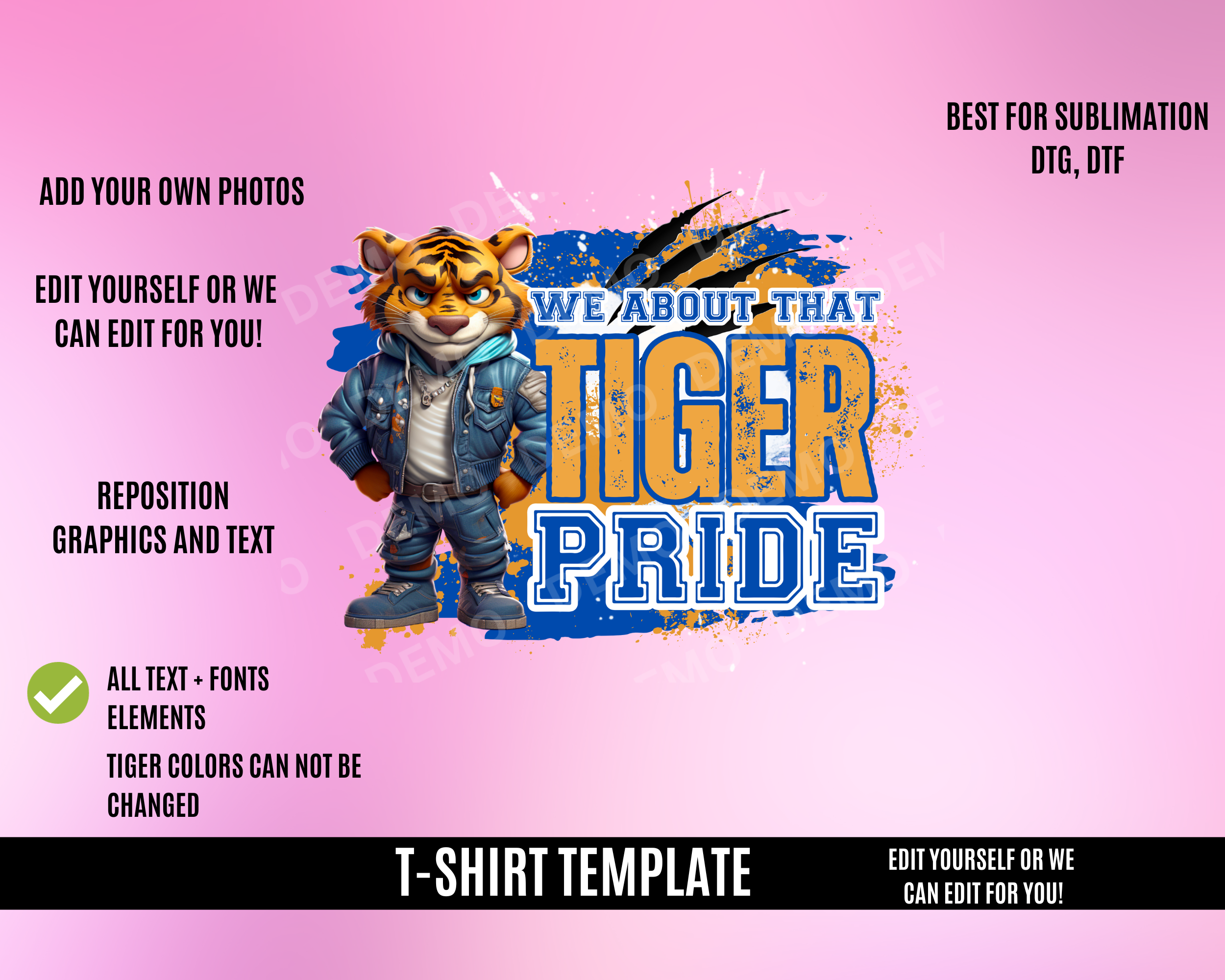 Tiger team pride Design Template