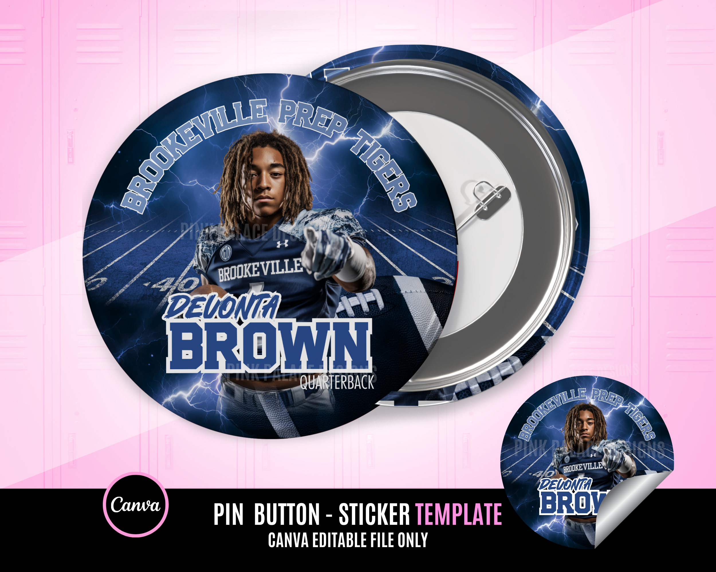 Football Button Template 2
