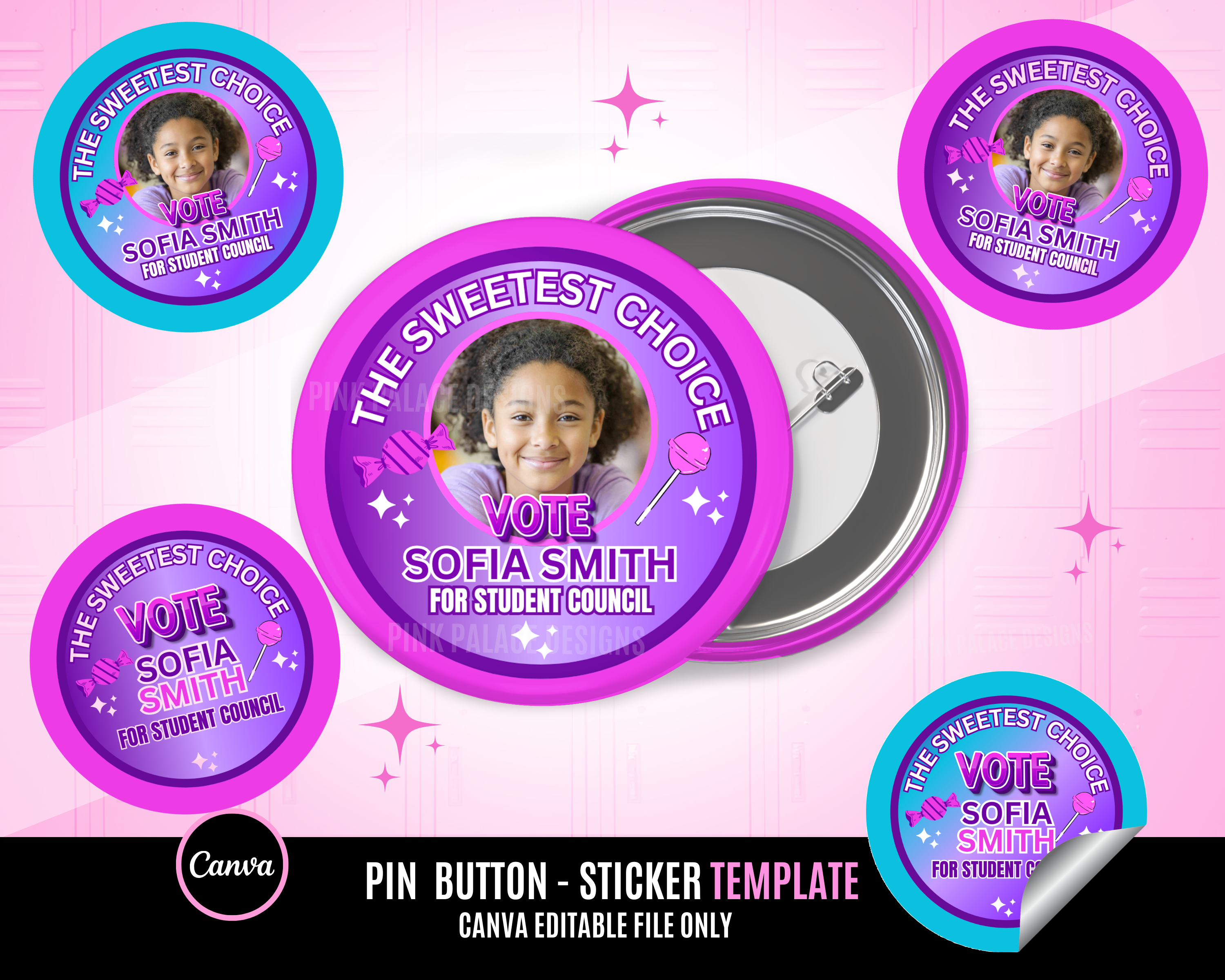 Sweetest Choice Button Sticker