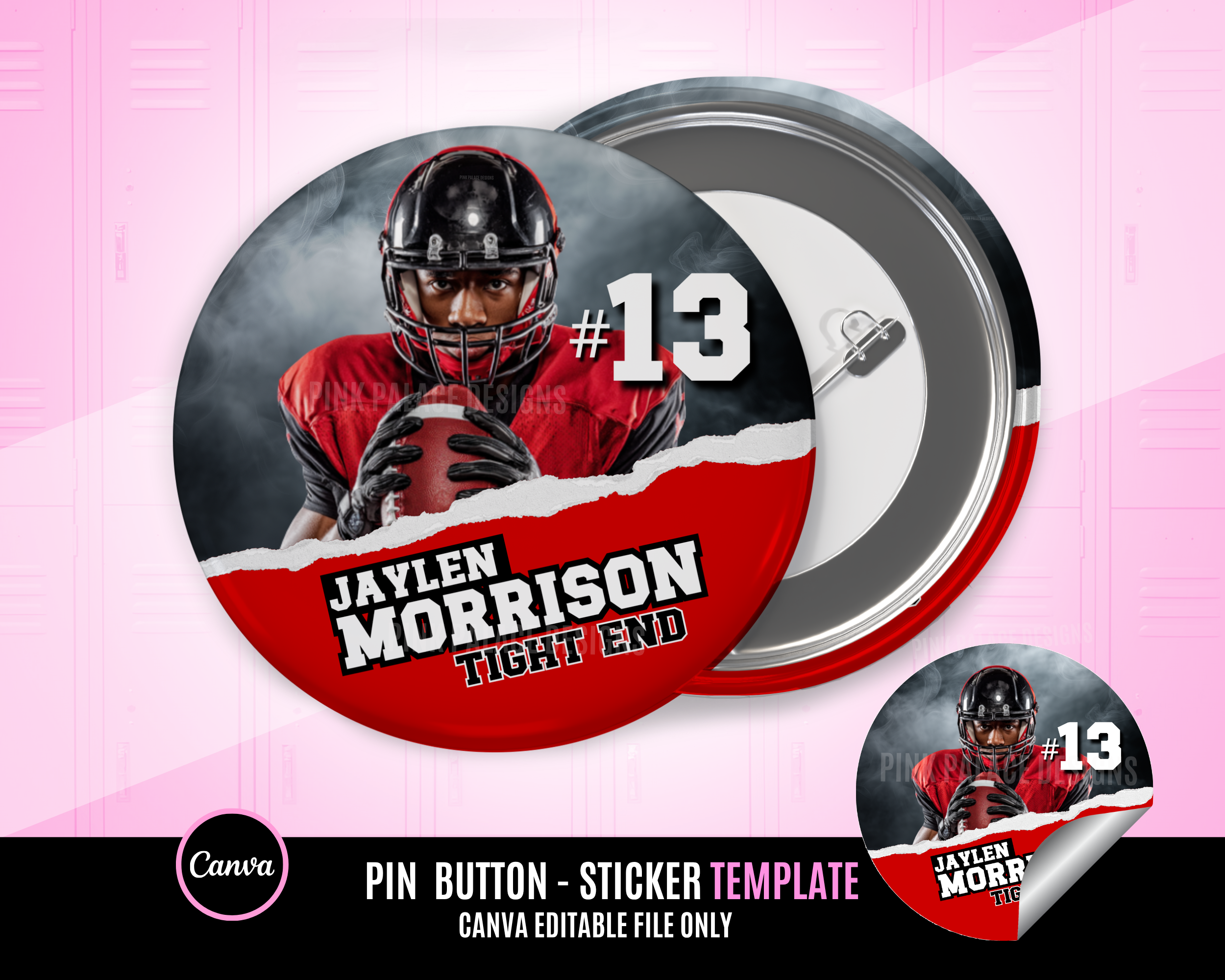 Football Button Template 1
