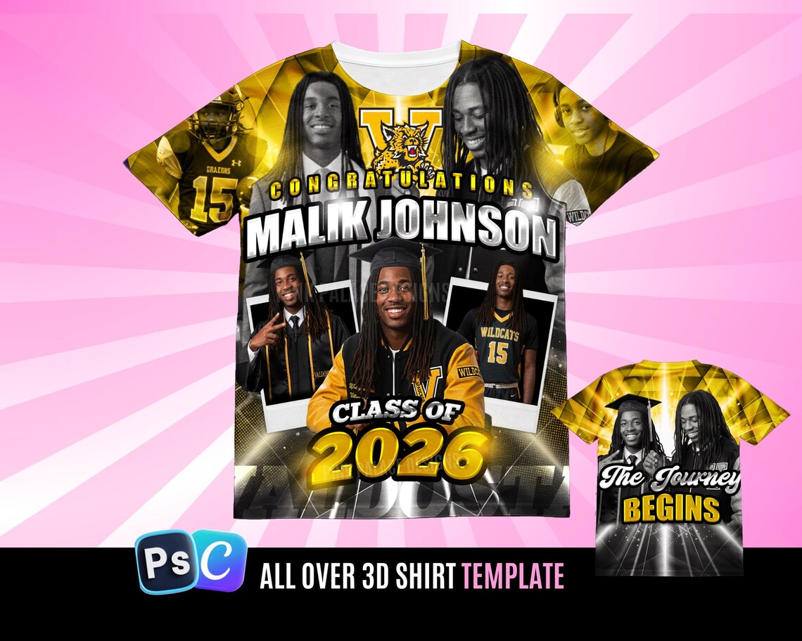 All Over Grad Shirt Yellow