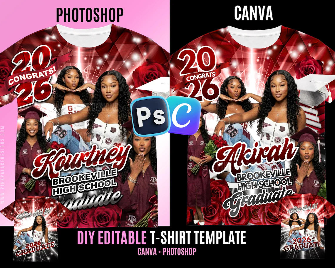 Maroon All Over Grad Shirt