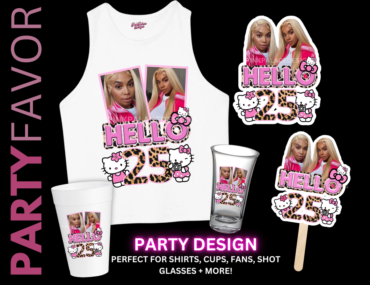 Hello Girls Birthday Sticker – Pink Palace Designs