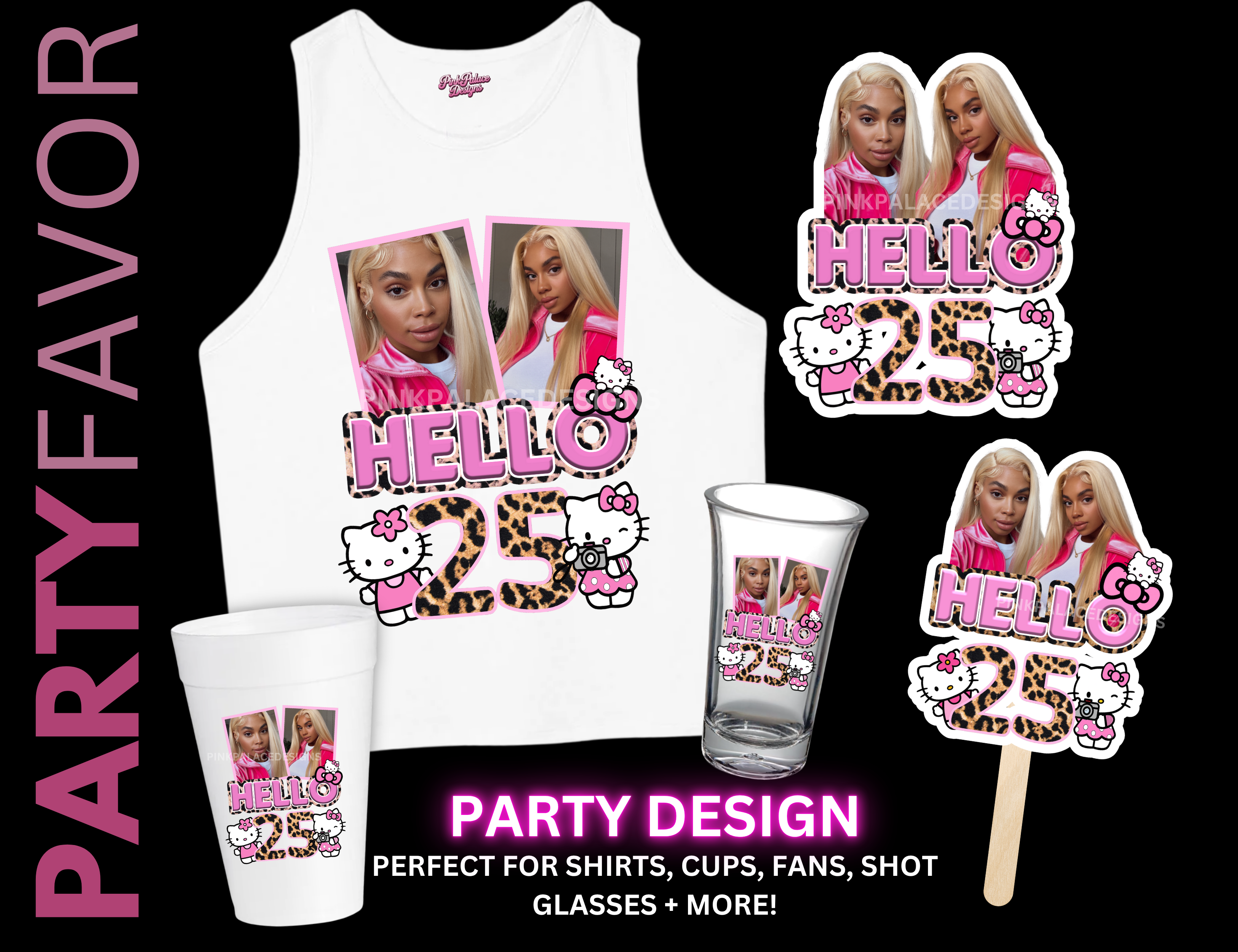 Hello Girls Birthday Sticker