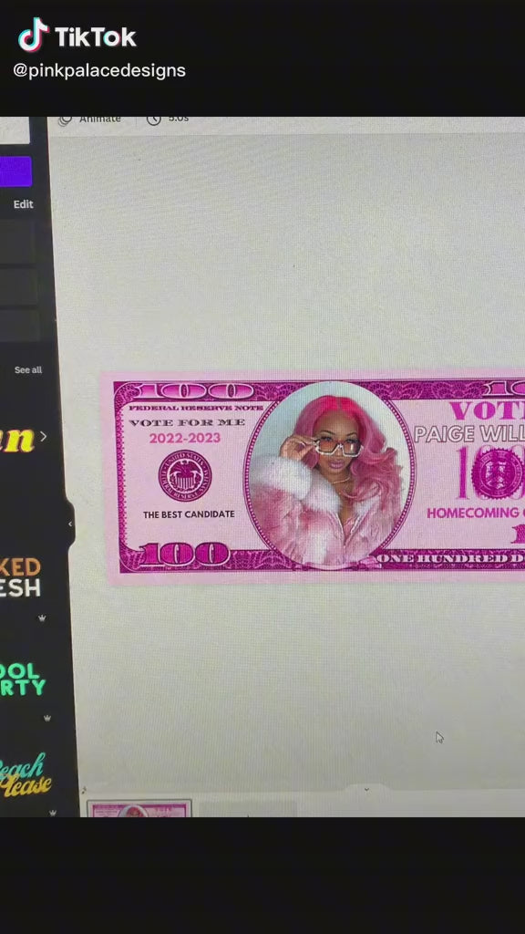 Pink Money Campaign Homecoming 100 Bills