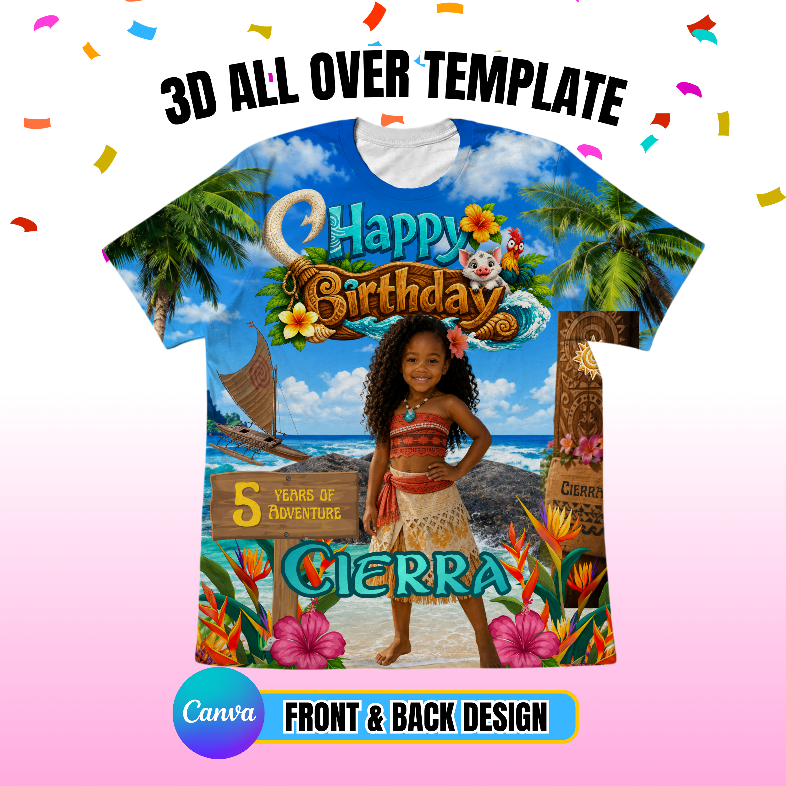 3D All Over Print Shirt Template - M