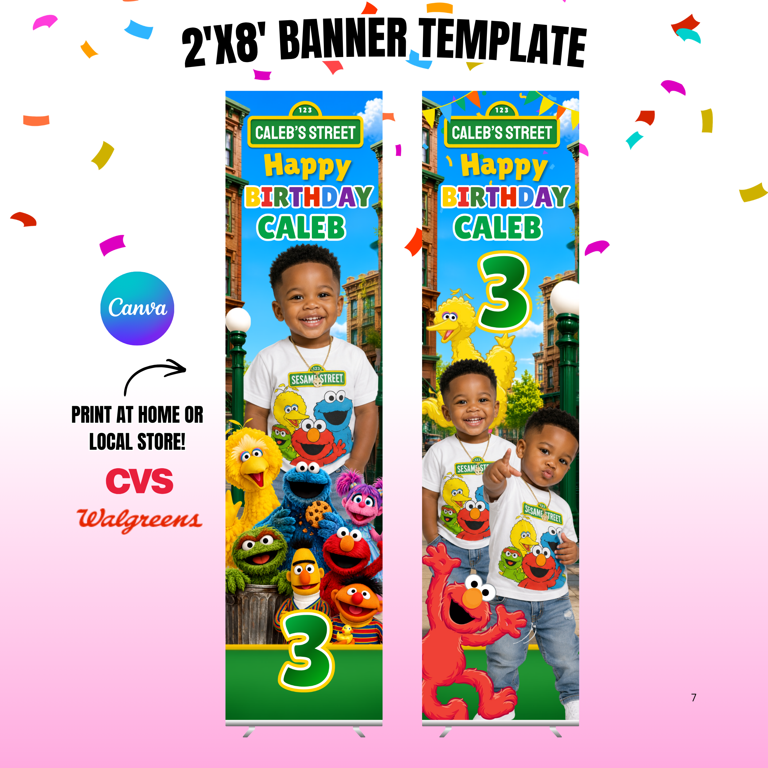 Sesame Street Theme Banner – 2' x 8' Printable Decor