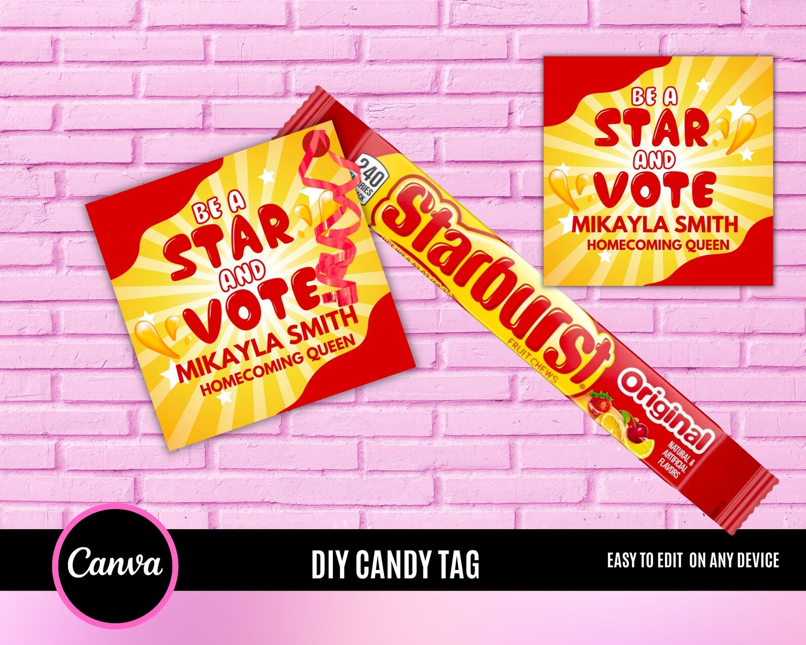 Starburst Candy Tag for Campaign