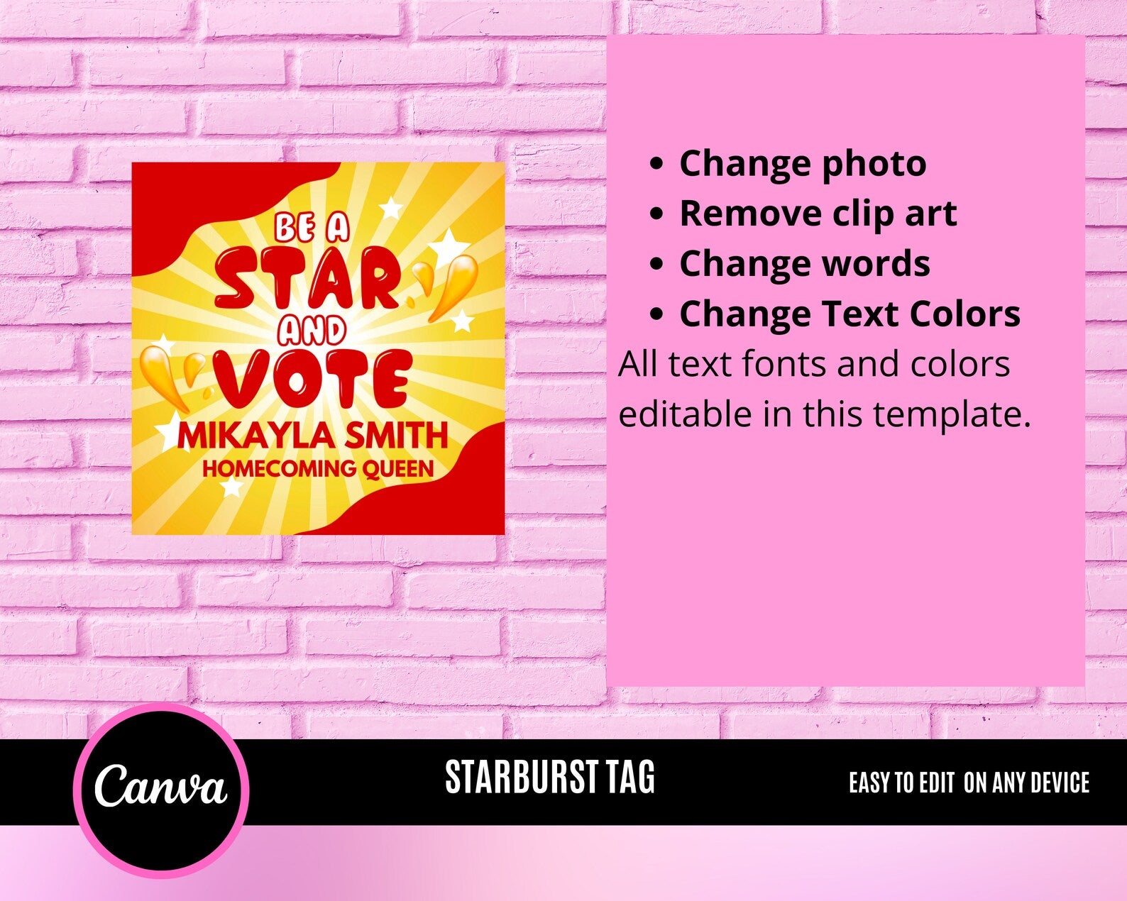 Starburst Candy Tag for Campaign