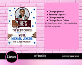 Election Campaign Poster, Hershey Poster, Homecoming Poster, Vote for me poster, Poster is for any election title edit with canva